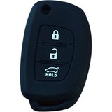 AyrStore Hyundai Tucson Sonata IX35 I20 Santa Fe Elantra Reina Anahtar Uyumlu Silikon Oto Anahtar Kumanda Kabı Kılıf Siyah