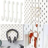 AyrStore Ikea Skådis 5 Adet 6 cm Çok Amaçlı Pano Parçası Çelik Kanca Askı, Beyaz