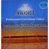 AyrStore Imece Akort Kısa Sap Bağlama-Saz Teli 0.18 + Tezene Hediye - Çok Renkli