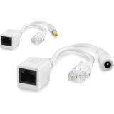 AyrStore Ip Kamera Poe Set Ethernet Adaptör Güç Kablosu Beyaz HDX1324 - Renkli