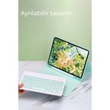 AyrStore Ipad Air 11 (2024) Kılıf KC01 Smart Klavyeli Tablet Kılıfı - Lacivert - Çok Renkli