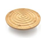 AyrStore Ivory Yuvarlak Bambu Nihale / Isıya Dayanıklı Doğal Ahşap Tezgah ve Masa Koruyucu, Çaydanlık, - Çok Renkli