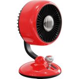 AyrStore Juo Q3 120° Salınımlı 3 Kademeli LED Işıklı Şarjlı Masaüstü Fan Vantilatör Retro Kırmı