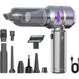 AyrStore Kablosuz Araç El Süpürgesi, 15000 Pa Güçlü Fırçasız Motor, 8 Adet Değiştirilebilir Başl� - Çok Renkli