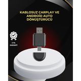 AyrStore Kablosuz Carplay ve Android Auto Dönüştürücü – Usb-A & Type-C Girişli Akıllı Adaptör