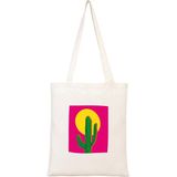 AyrStore Kaktüs Baskılı Ham Bez Çanta - Çok Renkli