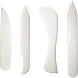 AyrStore Katlayıcı Kağıt Katlama Aparatı Mücellit Deri Yapım Malzemesi 4 Lü Set Bone Folder - Çok Renkli