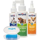 AyrStore Kedi Bakım Seti 360 Silikon Parmak Fırça Kedi Diş Fırçası Ağız Kokusu Gözyaşı Lekesi Kul - Renkli