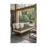 AyrStore Keten Koltuk Şiltesi 5 cm Dolgulu – Balkon ve Sedir Için (Haki, 180X80) - Bej