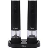 AyrStore Kiwi KSPG-4855 Şarjlı Baharat Değirmeni Seti Siyah Seramik Öğütücü Ayarlanabilir Type-C - Çok Renkli