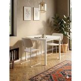 AyrStore Kompakt Yemek Masası 88X60 Beyaz Metal Ayak ve Beyaz Tabla - Çok Renkli