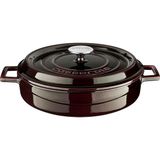 AyrStore Lava Metal Premium Serisi - Döküm Çok Amaçlı Tencere, Yuvarlak, 28 Cm, Majolik Mor - Çok Renkli