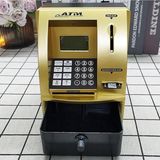 AyrStore LCD Ekran Atm Şifreli Kumbara Kağıt Demir Para Girişli Kartlı Sesli Yönlendirme Takvim Saat - Renkli