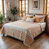 AyrStore Loomvia Kanepe, Koltuk ve Yatak Örtüsü - 240X260 cm - Bambuviskon Kumaş - Nefes Alır ve Yakmaz - Çok Renkli - 1 x 32 x 27 cm