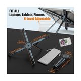 AyrStore Masa Için Dizüstü Bilgisayar Standı, Ayarlanabilir Alüminyum Alaşım Manyetik Katlanabilir Telefon Standı, 8 Kademeli Yüksekliği Ayarlanabilir Dizüstü Bilgisayar Standı, Telefon, Tablet ve