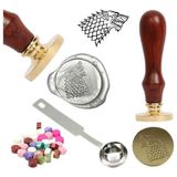 AyrStore Mektup Damga Mühürü G.o.t Stark + 30 Mühür Mumu + Eritme Kaşığı - Çok Renkli