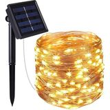 AyrStore Menfry 20 mt Güneş Enerjili Solar Peri LED Işık Dekoratif Bahçe Büyük Panel Aydınlatma Dış - Renkli