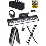 AyrStore Midex PLX-120BK-ST Katlanır Taşınabilir Dijital Piyano Tuş Hassasiyetli Full Set - Çok Renkli