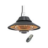 AyrStore Mirkraft Elirg R.c LED Işıklı Elektrikli Isıtıcı, 2000 W, Uzaktan Kumandalı, Iki Isıtma Kademesi, IP45, Balkon Isıtıcısı - Siyah