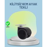 AyrStore Mobilya Tekerleği 6 cm Kilitsiz Tekli Satış - Çok Renkli