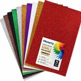 AyrStore Monarty Dökülmeyen Simli Fon Kartonu 25X35 cm 10'lu Karışık Renk - Çok Renkli