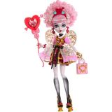AyrStore Monster High Pembe ve Kırmızı Parti Elbisesi Giyen Havalı Doğum Günü Cupid Asteria Bebek ve D - Çok Renkli