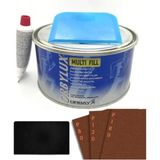 AyrStore Orbay Polyester Çelik Macun 1000 Gram Set+3 Adet Zımpara ve 1 Adet Macun Çeliği - Çok Renkli