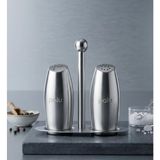 AyrStore Palu Gastro Standlı Tuzluk ve Biberlik Seti, Paslanmaz Çelik, Metalik Gümüş, 100 ml - Çok Renkli