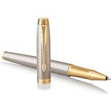 AyrStore Parker Im Premium Gri Altın Tasarımlı Roller Kalem, Ince Uç, Siyah Mürekkep (1931686) - Çok Renkli