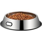 AyrStore Paslanmaz Çelik 1000 ml Gri Kaymaz Taban Kedi Köpek Mama ve Su Kabı CIN569-26 - Çok Renkli