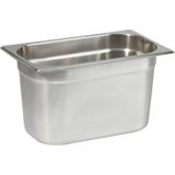 AyrStore Paslanmaz Çelik Gastronom/gastronorm Küvet Gn 1/4-150 (26,5 x 16,2 x 15 Cm) - Çok Renkli