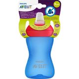 AyrStore Philips Avent Yumuşak Uçlu Alıştırma Bardağı, 9 Ay, 300 Mililitre, Mavi, SCF802/01 - Çok Renkli