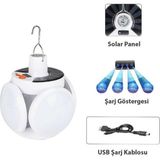 AyrStore Polizei P-038 Solar Güneş Enerji ve USB Sarjli 5 Kanatlı
