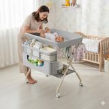 AyrStore Portatif Bebek Alt Değiştirme Bakım Masası Sepetli Organizer Katlanabilir Taşınabilir Istasyo - Renkli