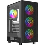 AyrStore Powerboost PB-A700B 750W 80 + Bronze Mesh Ön Panel 4xraınbow Fan+Usb3.0 Gamıng Atx Kasa Sıyah - 1000 W