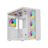 AyrStore Powerboost PB-SS02W Sea Vıew JBST-PBSS02W USB 3.0 Mesh Beyaz 7X12CM Rgb Fan Gamıng Atx Kasa