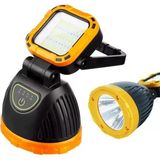 AyrStore Powermaster PM-8033A Solar Şarjlı 6 Modlu El Feneri ve Işıldak Acil Durum Lambası (Beyaz Sarı Kırmızı)