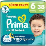 AyrStore Prima Aktif Bebek Süper Paket 6 Beden 38 Adet