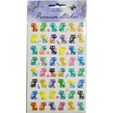 AyrStore Puf Sticker Balıklı Kedi - Renkli