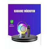 Ayrstore Rgb Işıklı Astronot Bluetooth Hoparlör Karaoke Mikrofonlu