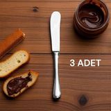 AyrStore Royal Tereyağı Bıçağı, 3'lü Set, Paslanmaz Çelik - Çok Renkli