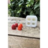 AyrStore Rufus Concept Böğürtlen Dörtlü Mum Kalıbı (Silikon) (2 x 1,7 x 2 Cm) (Küçük Süsleme Kalı - Çok Renkli