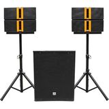 AyrStore Shile PRZZ12AU 1200W Rms Aktif Ses Sistemi 18" Subwoofer 120OZ 4 Satellite Kule Seti Dsp Kontrollü Bluetooth/tws/mp3 Full Paket