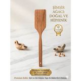 AyrStore Şimşir Ahşap Spatula, Doğal ve Hijyenik, Bakteri Barındırmaz, 6X30 Cm, Pilav Kaşığı ve Yem - Çok Renkli