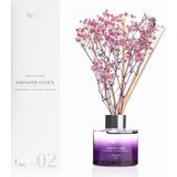 AyrStore Smooth Linen - Bambu Çubuklu Oda Kokusu Dekoratif Çiçekli Banyo & Tuvalet & Oda Parfümü 100ML - Çok Renkli
