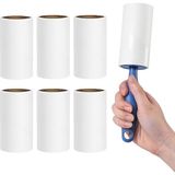 AyrStore Sogud Tüy Toplayıcı Set 7 Rulo + 1 Sap – Toplam 420 Yaprak – Kedi Köpek Tüyü ve Toz Temizl - Çok Renkli