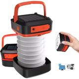 AyrStore Solar Akordeon Kırmızı Kamp Lambası 360° LED Beyaz Işık Dahili Batarya Güneş Paneli + USB � - Çok Renkli