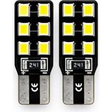 AyrStore T10 W5W Canbus LED Ampul Seti, Beyaz Işık, Ultra Parlak Beyaz, Plaka ve Park Ampülü, Iç Aydın