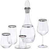 AyrStore Taç Pierre Cardin 31 Parça Arty Platin Cam Sofra Takımı - Renkli