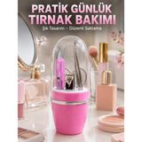 AyrStore Taşınabilir Manikür Seti Pembe Tırnak Bakım ve Kişisel Bakım Kiti